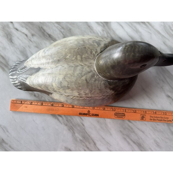 Wood Carved Duck Hand painted Signed Dorothy Wilcox Decoy 2015 - Picture 7 of 8